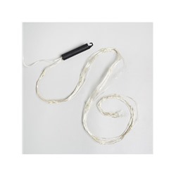 Гирлянда «Конский хвост» 10 нитей по 1 м, IP20, серебристая нить, 100 LED, свечение тёплое белое, 12 В