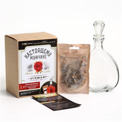 Подарочный набор для приготовления алкоголя «Пряный виски»: травы и специи 19 г, штоф 500 мл., инструкция