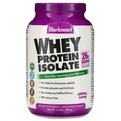 Bluebonnet Nutrition, 100 % натуральный изолят сывороточного белка, с натуральным оригинальным вкусом, 992 г (2,2 фунта)