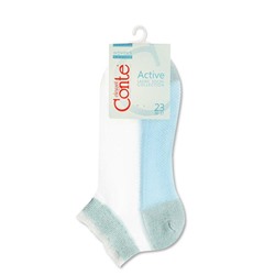 Короткие CONTE ELEGANT ACTIVE Короткие прозрачные носки с люрексом