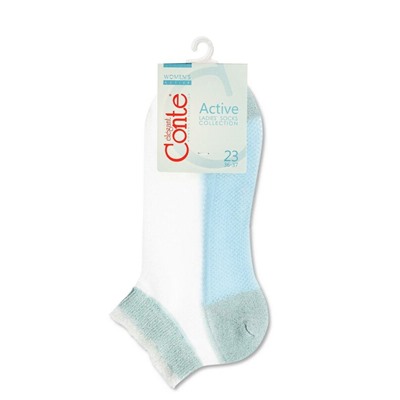 Короткие CONTE ELEGANT ACTIVE Короткие прозрачные носки с люрексом