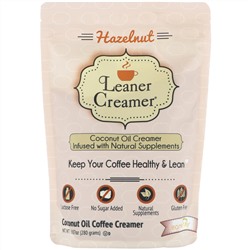 Leaner Creamer, Coconut Oil Coffee Creamer, Hazelnut, 9.87 oz (280 g)