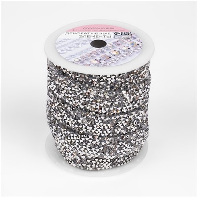 Стразы термоклеевые, 15 мм, 4.5±0.5 м, цвет серебряный