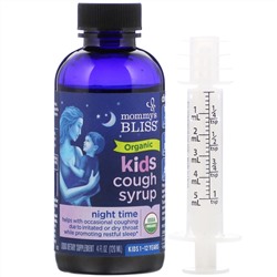 Mommy's Bliss, Kids, Organic Cough Syrup, Night Time, 1-12 Yrs, 4 fl oz (120 ml)
