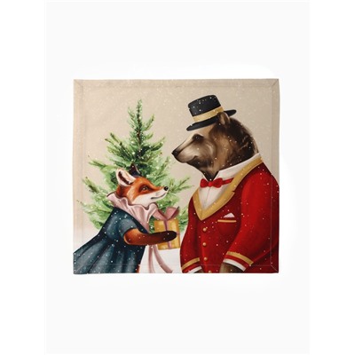 Набор салфеток сервировочных «Этель» Noble Christmas, 4 шт., бежевые, 40×40 см