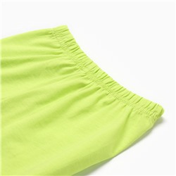 Комплект для мальчика (футболка/шорты), цвет молочный/салатовый, рост 74 см