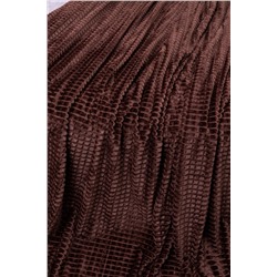 Плед Амели, велсофт Carre, 100% полиэстер, Шоколад