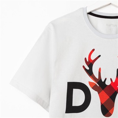 Футболка мужская новогодняя KAFTAN Family look, размер 52