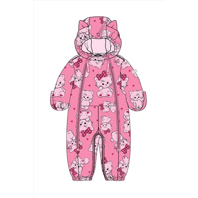 Комбинезон детский текстильный с полиуретановым покрытием для девочек PLAYTODAY, 1226858