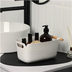 Контейнер для хранения с ручкой LaDom «Лаконичность», 27×14.8×11.8 см, белый