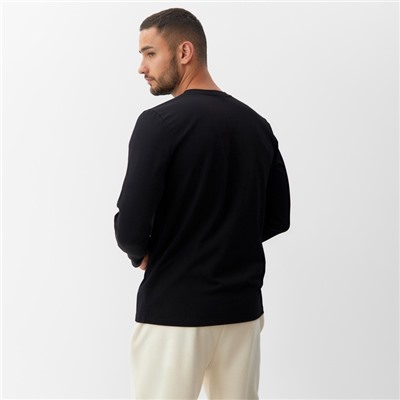 Лонгслив мужской MINAKU: Basic line MAN, размер 46, чёрный