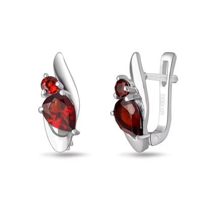 Серьги, гранат, Элиза