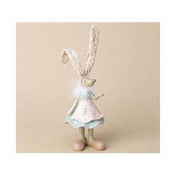 Фигурка декоративная КРОЛИК 9,5*9,5*27см, полистоун/текстиль