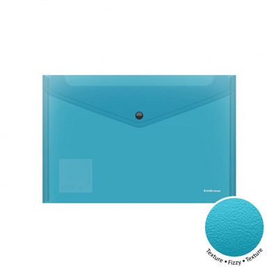 Папка с кнопкой  А4 140мкм 47043 Fizzy полупрозрачная ErichKrause