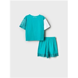 Комплект трикотажный для девочек: фуфайка (футболка), шорты