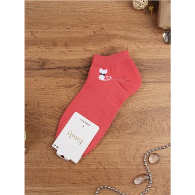 Носки р. 35-40 Кошка короткие / L802 /уп 10/500/1200/ ОДНА ПАРА/ МАРКА