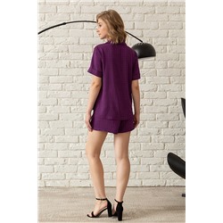 Пижама жен: куртка, шорты Mia Cara AW23WW320 Plum Jam сливовый