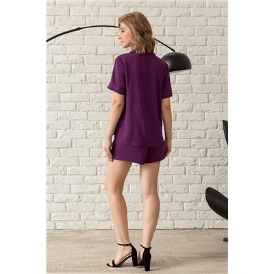 Пижама жен: куртка, шорты Mia Cara AW23WW320 Plum Jam сливовый