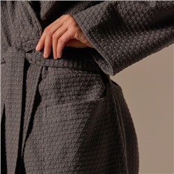 Халат вафельный женский SL HOME: Waffle "Гри Сандре", размер M, 100% хлопок, 320 г/м2