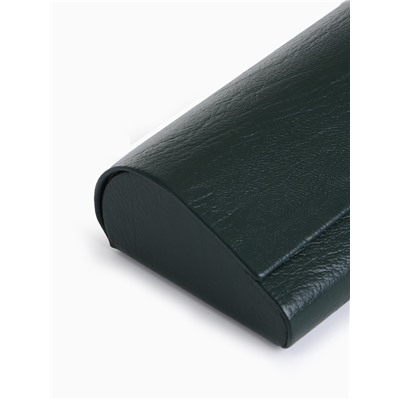 Футляр для очков на магните, однотонный, размер 16×6.5×3 см, тёмно-зелёный