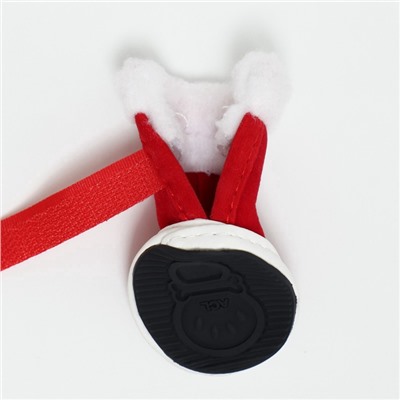 Ботинки «Кристмес», набор 4 шт., размер 3 (подошва 5×4 см), красные