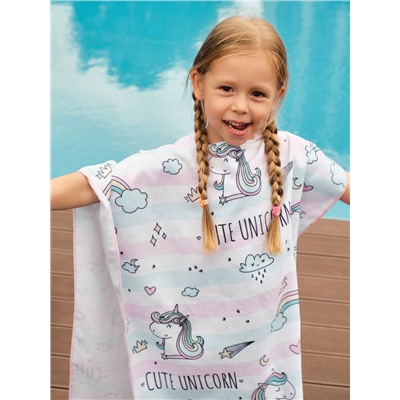 Полотенце - пончо детское LoveLife «Единороги», 60×120 см