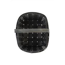 Корзина плетёная для хранения, 22×17×11 см, ручка h=16 см, ива, с кружевом, серая