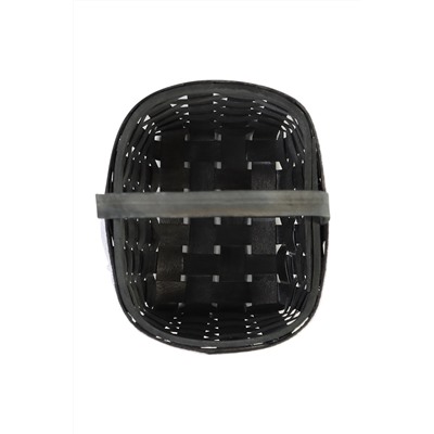 Корзина плетёная для хранения, 22×17×11 см, ручка h=16 см, ива, с кружевом, серая