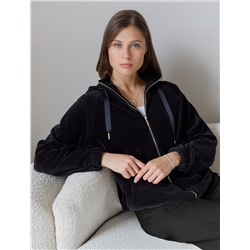 Худи из бархатистого велюра