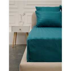 Простыня Микрофибра Страйп - Морская волна