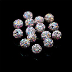 Бусина «Шамбала» 6 мм (набор 15 шт.), цвет радужный