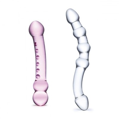 Набор из 2 стеклянных двухголовых фаллоимитаторов Pleasure Set