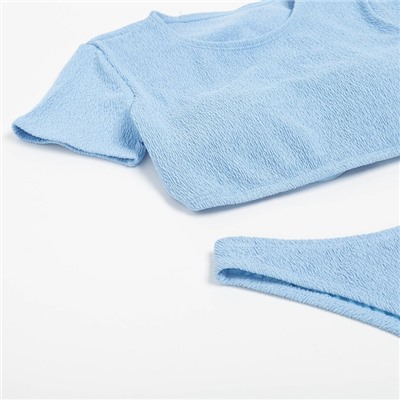 Купальник женский раздельный MINAKU с топом цвет голубой, размер 48