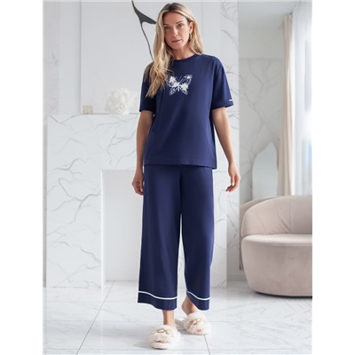 Футболка с принтом свободная эластичная из премиального хлопка