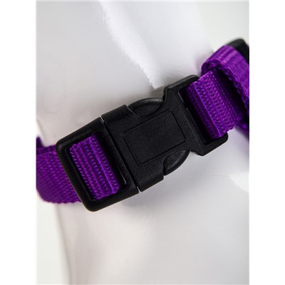 Комплект для кошек, ширина 1.5 см, ОШ 16.5-27 см, ОГ 21-35 см, поводок 120 см, фиолетовый