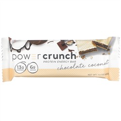 BNRG, Power Crunch Protein Energy Bar, Chocolate Coconut, 12 Bars, 1.4 oz (40 g) Each