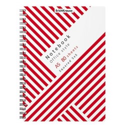 Тетрадь  80л клетка на спирали пластиковая обложка "Red Concept" 58337 ErichKrause