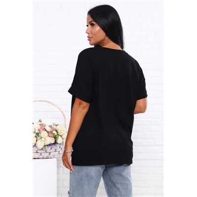 Футболка сзади удлиненная Арт. 726 (Черный)