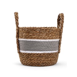 Набор кашпо «Инга», 3 шт., 20.5×25 – 25.5×28 – 27×33 см, серая полоса