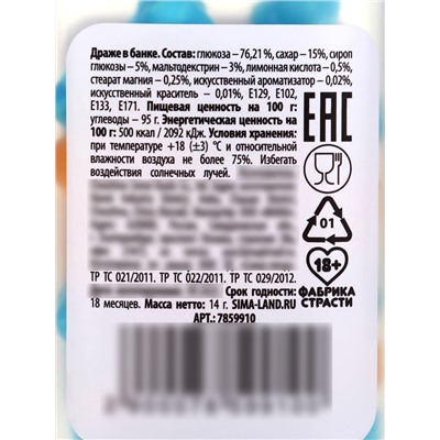 Драже в банке «Королева дикпиков», 14 г