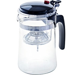 4026 Чайник заварочный 0,5л дав/клап стекло/нерж/ст/пластик MB (х24)