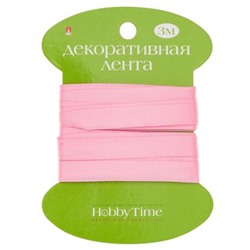 Лента декоративная АТЛАСНАЯ "РОЗОВАЯ" 3 м х 9 мм 2-614/13 Альт