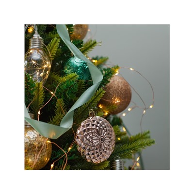 Гирлянда «Конский хвост» 10 нитей по 1 м, IP20, медная нить, 100 LED, свечение тёплое белое, 12 В