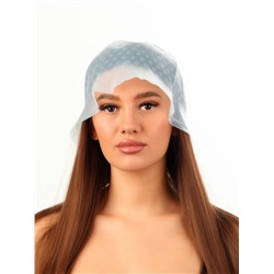 Шапочка для мелирования, с крючком, голубая