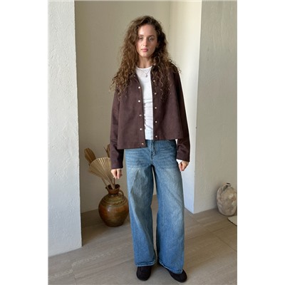 Жакет эко-замша  BASE101/02/Коричневый