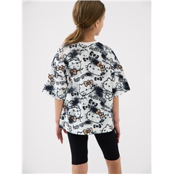 Комплект трикотажный для девочек: брюки (легинсы укороченные), фуфайка (футболка)