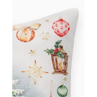 Подушка декоративная новогодняя «Этель. Time to decorate», 40×40 см, велюр