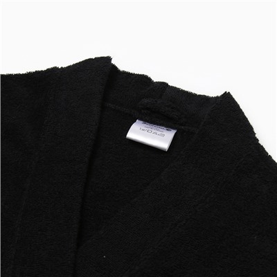 Халат махровый мужской «Экономь и Я», размер 56-58, хлопок 100%, чёрный