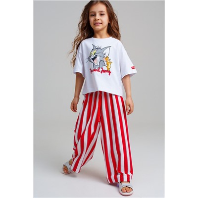 Брюки трикотажные для девочек PLAYTODAY, 1123006