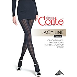 Фантазийные CONTE LACY LINE Колготки с ажурным рисунком и полосами